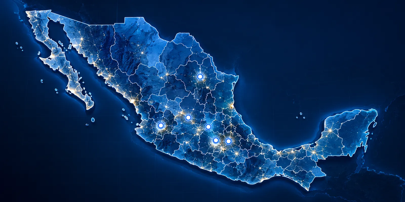 Mapa de México - cobertura nacional TDI